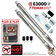 E8 E3000 770MM 2CH 433MHZ WA3 A3 ( FULL SET ) SWING ARM AUTOGATE AUTO GATE SYSTEM