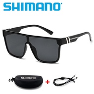 แว่นตาตกปลา Shimano สำหรับผู้ชายและผู้หญิง ดีไซเนอร์สุดหรู กรอบใหญ่ UV400 เหมาะสำหรับการขับรถ ล่าสั