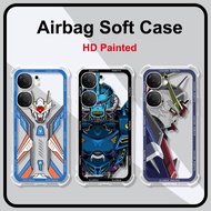 For iQOO Neo 9 Crystal Case For iQOO Neo 9 5G HD Painted Air Bag 360 Protect Matte Back Shell For iQ