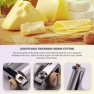 Cheese Slicer Adjustable Thickness Heavy Cheese Slicers with Wire for Soft & Semi-Hard Cheeses -4 Cu