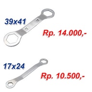 Automatic CVT Clutch Wrench 39 X 41 mm & 17 X 24 - Coupling Nut Wrench 39x41 mm / CVT Treker / 39x41