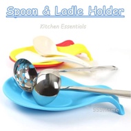 Spoon &amp; Ladle Holder / Kitchen Silicone Fork Spoon Rest /  Steamboat BBQ Utensils Holder