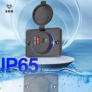 [XON] B21PD QC+PD/ B21 A+C 3.1A Car Charger Dual USB Adapter Round Shape Waterproof Soaet Power Adap