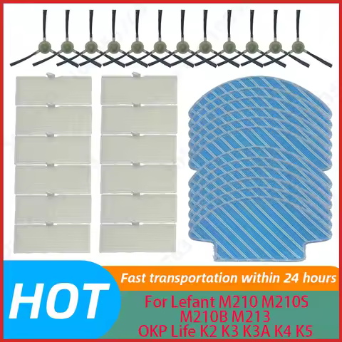 Compatible For Lefant M210 M210S M210B M213 / OKP Life K2 K3 K3A K4 K5 Spare Parts Side Brush Hepa F