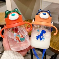 Cartoon Cute Dinosaur Baby Feeding Cup Thicken Kids Learn Drinking Water Straw Bottle Duckbill Cup Training Bottle