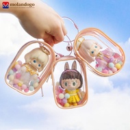 MOLANDOGO [Only Bag] 1Pc Portable Transparent PVC Mystery Doll Organizer Box Mystery Toy Storage Bag for Doll Toy Zipper Pouch P9Q9