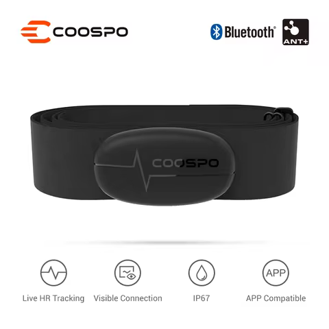 COOSPO H6 Chest Heart Rate Monitor Strap Bluetooth 4.0 ANT+ HRM Sensor Waterproof For Garmin Wahoo B
