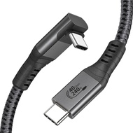 XAOSUN 240W USB4 Cable for Thunderbolt 4 Cable, Right Angle Thunderbolt 4 Cable 40Gbps Support 8K 4K