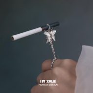 Destroy Cigarette Clip Cigarette Holder Ring Original Niche Design High-End Opening Cigarette Holder