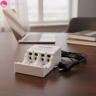 CURTESY Rechargeable Battery Charger, 2-Slot Design Convertible Charger AA Battery Charger, 220V Com