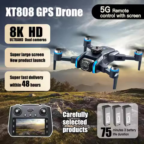 For Xiaomi XT808 GPS 8K Drone Professional HD Camera 5G WIFI FPV Large screen Obstacle Avoidance Dro