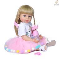 Sn* Boneka 22Inci Silikon Full Body Realistis Manusia Hidup Bayi