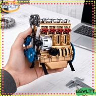 GSWLTT Car Engine Model, Resin 8 Cylinder 8 Cylinder Engine Model, Miniature Miniature Model 3.94in 