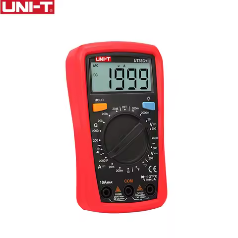 UNI-T UT33C+ Digital Multimeter Manual Range Palm Size AC DC Voltmeter Ammeter Resistance Capatitanc