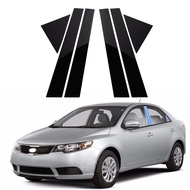 【Hot Style】6Pcs Car Window Pillar Posts Cover Trims Sticker For Kia Forte/K3/Cerato 2009 2010 2011 2