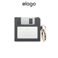 elago AP3 Floppy Disk Case Compatible for AirPods 3 Case Cover - Compatible with AirPods 3rd Generation, Carabiner Included, Supports Wireless Charging, Shock Resistant, Easily Cleaned, Full Protection