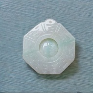 【擋煞‧避邪】飄綠翡翠八卦項鍊 | 天然緬甸玉A貨翡翠 | 送禮