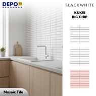 Ceramic Mosaic Wall Bathroom Kitchen Mosaic Mosaic Mosaic Tiles Blackwhite Kukei BIG Chip