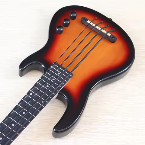 28 Inch 4 Strings Silent Electric Ukulele Bass Guitar Canada Maple Sunburst Color Mini High Gloss UK