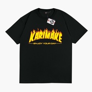 KRMK Unisex Distro T-Shirt with INFLAME ENJOY YOUR Image DAY