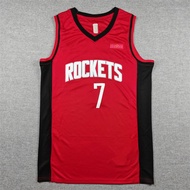 American-Style Embroidered Jersey Houston Rockets #7 Durant Red Sports Basketball Uniform