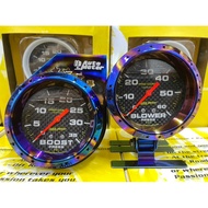 BLOWER PRESS 60PSI BOOST PRESS 35PSI AUTO METER FOR DIESEL 4X4 METER CARBON FACE PRO-COMP LIQUID FIL