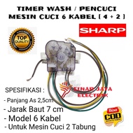 TIMER WASH 6 KABEL MESIN CUCI SHARP 2 TABUNG - TIMER MESIN CUCI SHARP 6 KABEL