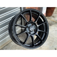 New Car Sport Rim Flow Forming WedsSport TC105X Thailand 15x7J 4x100 ET35 Gloss Black - READY STOCK