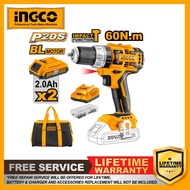 INGCO 20V Lithium-ion Brushless Impact Drill  CIDLI20608 with Battery, Charger and Storage Bag