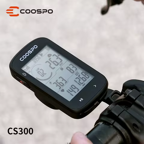 COOSPO CS300 Wireless Bicycle Computer GPS Bike Speedometer Odometer 2.6in for Strava TP Bluetooth A