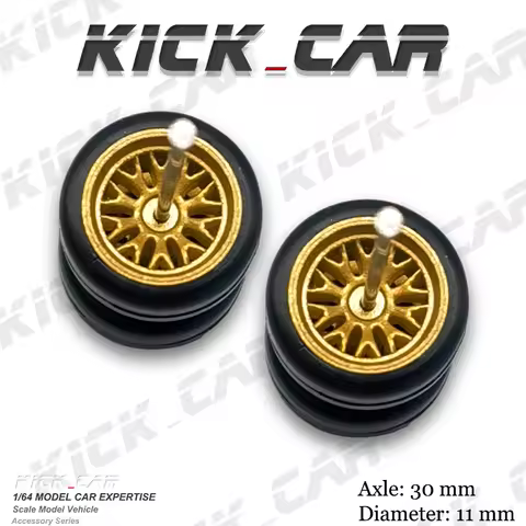1/64 Model Car Wheels with Rubber Tires Branches Refitting Parts for Diecast Hot Wheels Mainline Mat