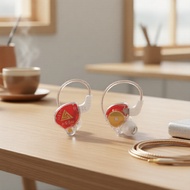 QKZ AKX in-ear monitors with 10mm drivers for powerful bass, 3.5mm wired connection with mic, ergono