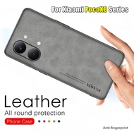 Casing For Xiaomi Poco X8 X7 X6 Pro Max PocoX8 ProMax X8Pro 5G Sheepskin Leather Phone Case Lens Pro