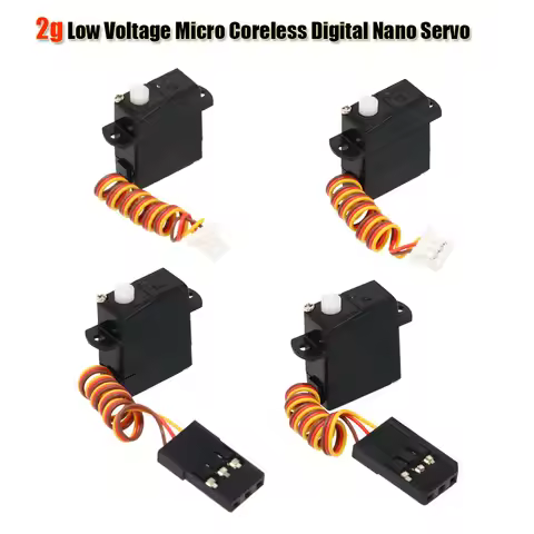 2g Low Voltage Micro Coreless Digital Nano Servo Plastic Mini JST 1.0/1.25mm Connector For RC Plane 