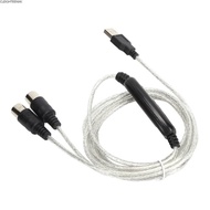 CLEIGHTEEN8H MIDI Cable, 2 Meters 5 Pin MIDI to USB Cord, No Driver Needed Plug Play Input Output In