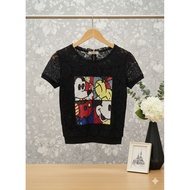 TOP M1CK3Y M0US3 SEQUIN BLACK BRUKAT LD 88