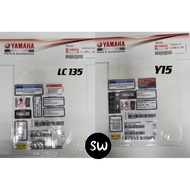 STICKER BARCODE Y15 LC135 ISET PRINTED STIKER ( READY STIKER )