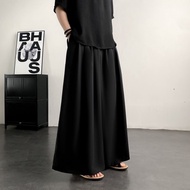 New Chinese Style Original Design Irregular Wide-Leg Pants Culottes Men 11361