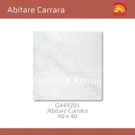 ROMAN KERAMIK 40x40 Abitare Carara G449201 / Keramik Putih Glossy /KW2