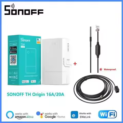 SONOFF TH Origin WIFI Switch Smart Home Controller Temperature Humidity Monitor Switch 20A Max TH10/