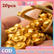 20pcs Yen Pao Feng Shui Chinese New Year Money Decoration Yuan Bao Gold Mini Lucky Yen Bao Ornament 