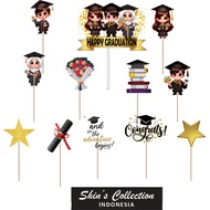 Happy graduation Cake topper Mix, Boy, Girl, Hijab