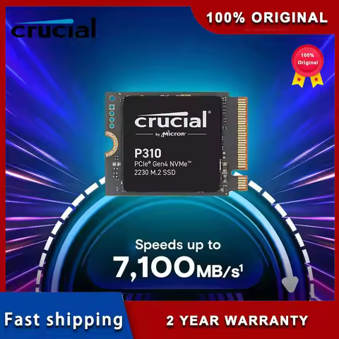 Crucial P310 1TB 2TB PCIe Gen4 2230 NVMe M.2 SSD -Up to 7100MB/s -Uplevel Your Console -Internal Sol