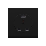 KAMANNI  13amp Wall Power Switch PC Panel LED Modern Lighting Switch Universal 3-Pin Plug Point Sock