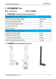 現貨：黑豹UWB膠棒天線 UWB全向天線3.5G-4.2G適配 UWB系列開發板 UWB定位