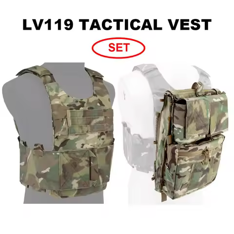 LV119 Tactical Vest Spiritus System Plate Carrier Vest Zip-on Expansion Assault Back Panel Storage B