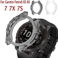 For Garmin Fenix 6  6X 6 Pro Smart Watch Protective Frame Soft Crystal Clear TPU Case Cover For Fenix 7 7X