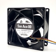 ใหม่ Sanyo 9HV0848P1G0031 8038 8ซม. 48V 0.85A พัดลมระบายความร้อนสี่สาย