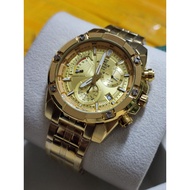 Casio Edifice Gold Plated EFR-559 Date WR 100M Chronograph Men's Wrist Watch