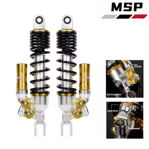 Universal 310mm/325mm MSPxCNC Inverted Rear Shock For Honda Yamaha Scooter Nmax Xmax Aerox BWS RSZ P
